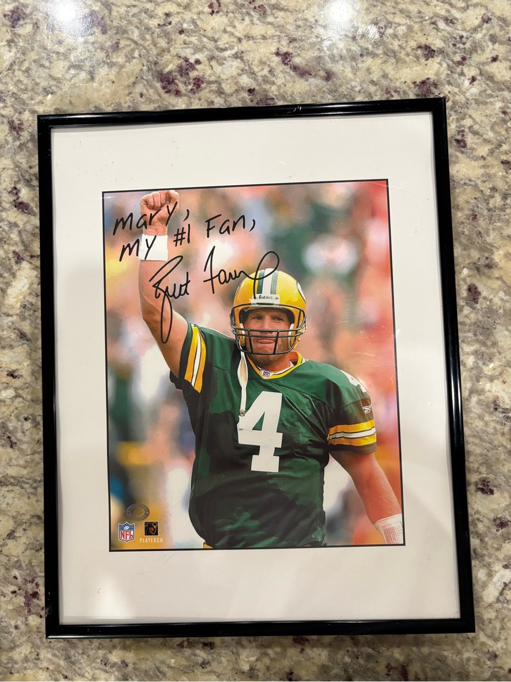 NFL Green Bay Packers Brett Favre Signed Photo (green, yellow, white, black)